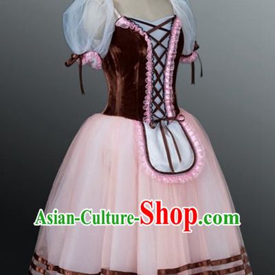 Professional Ballet Dance Performance Costume Ballet Fairy Puff Sleeve Long Skirt Children Tutu Skirt Girl