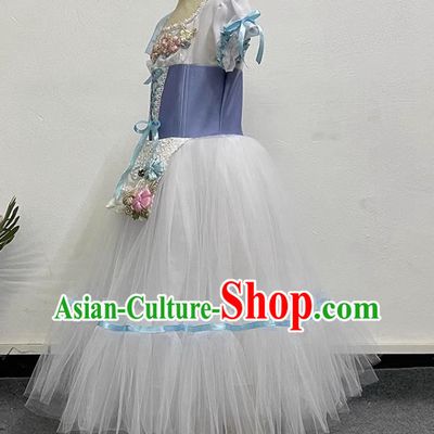 Children Princess Dress Elegant Gauze Dress Performance Dance Costume