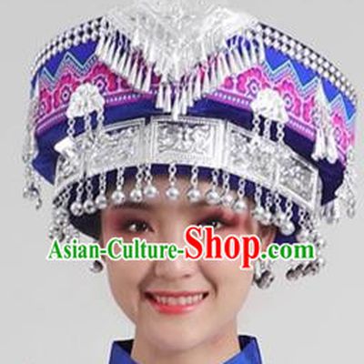 Ethnic Minority Hat Miao Tujia Zhuang Headdress Female Performance Stage Jewelry Yi Naxi