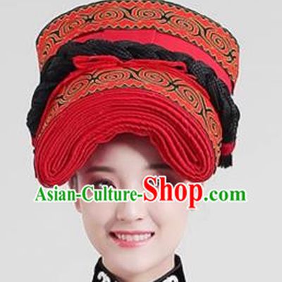 Ethnic Minority Hat Miao Tujia Zhuang Headdress Female Performance Stage Jewelry Yi Naxi