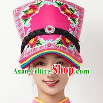 Ethnic Minority Hat Miao Tujia Zhuang Headdress Female Performance Stage Jewelry Yi Naxi