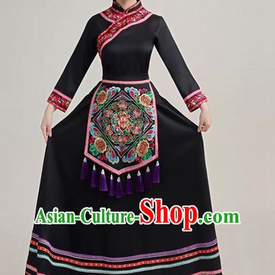 Dong Costume Female Minority Costume Adult Autumn And Winter Long Embroidery Stage Performance Costume Show