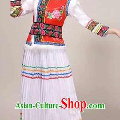 Ethnic Minority Costume Lisu Dance Performance Costume Adult Female Yunnan Performance Costume Suit Skirt