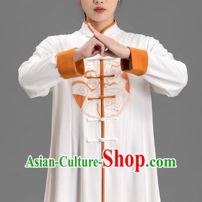 Tai Chi Clothing Fashion Design Performance Clothing Contrast Color Matching Suit Chinese Style Long Section