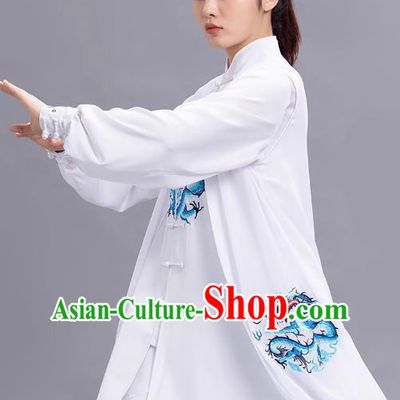Tai Chi Suit Exquisite Embroidery Dragon Performance Competition Practice Qigong Men And Women The Same Style