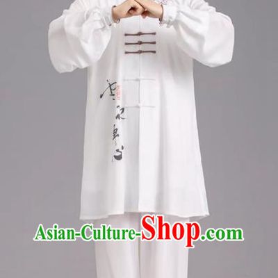 Tai Chi Clothes Competition Practice Loose Silk Hemp Elegant Martial Arts Morning Exercise Men And Women