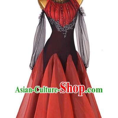 Modern Dance Waltz Tango Performance Competition Clothing Professional National Standard Dance Ballroom Dance Big Swing Skirt
