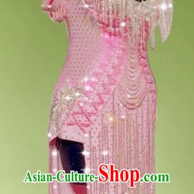 Latin Dance Competition Floral Costume Professional Art Examination Dance Costume Senior National Standard Children Performance
