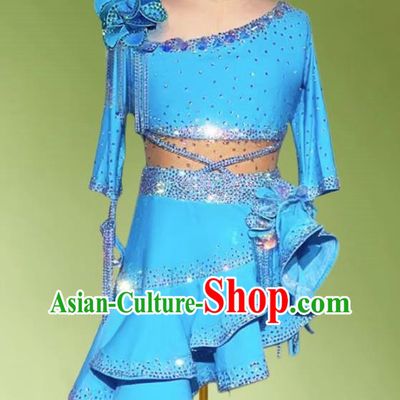 Latin Dance Performance Clothing High End Girls With Diamond Competition Flower Clothing Adult Performance Advanced Version Chacha