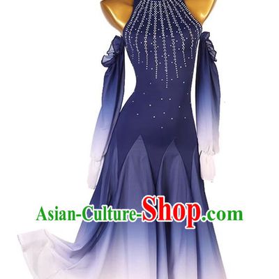 National Standard Dance Modern Dance Dress New Dress High End Performance Competition Suit Waltz Ballroom Dance Suit With Diamonds