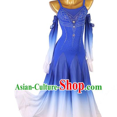High End Modern Dance Dress Shows A Big Show Competition Dress National Standard Dance Dress Waltz Ballroom Dance Skirt