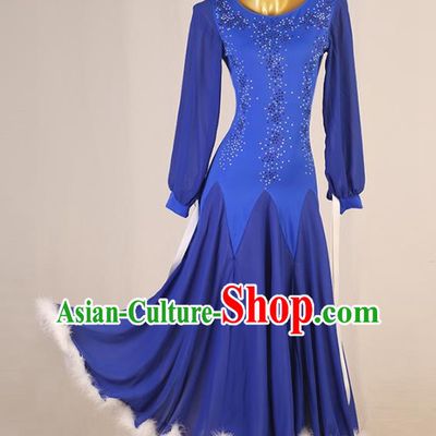 Modern Dance Dress Performance Competition Suit Feather Waltz Ballroom Dance Big Swing Skirt National Standard Dance Skirt