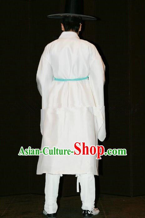 Korean Traditional Wedding Clothing Groom Fashion White Hanbok Prince Costume Korean Traditional Wedding Clothing Groom Fashion White Hanbok Prince Costume