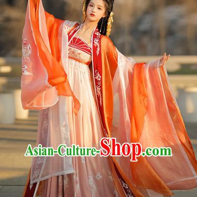 China Tang Dynasty Princess Clothing Traditional Female Costumes Ancient Court Woman Hanfu Dresses