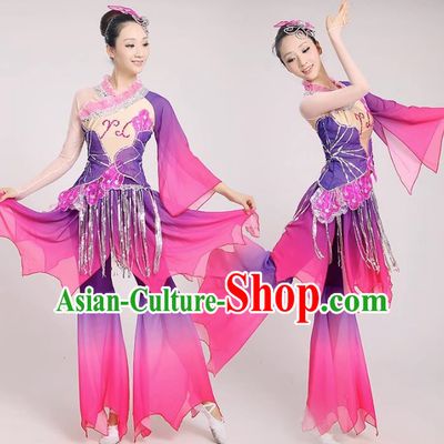 Classical Dance Performance Costume Female Elegant Fan Umbrella Dance New National Dance Costume Performance Square Dance Yangko Costume