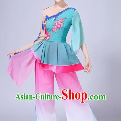 Performance Costume Female Adult Elegant Classical Dance Style Yangko Costume Fan Dance National Dance Costume