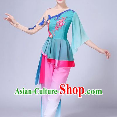 Performance Costume Female Adult Elegant Classical Dance Style Yangko Costume Fan Dance National Dance Costume
