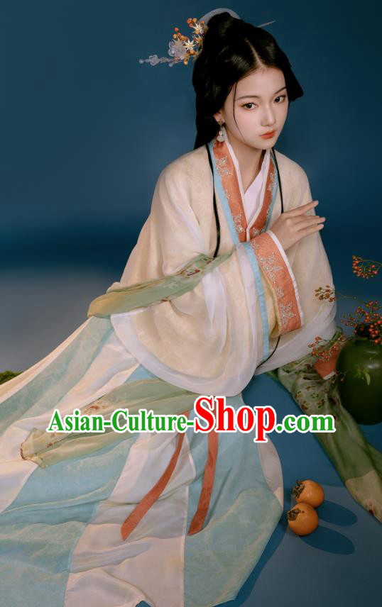 Chinese Jin Dynasty Court Lady Clothing Ancient Palace Princess Dress Costume Woman Hanfu Set Chinese Jin Dynasty Court Lady Clothing Ancient Palace Princess Dress Costume Woman Hanfu Set