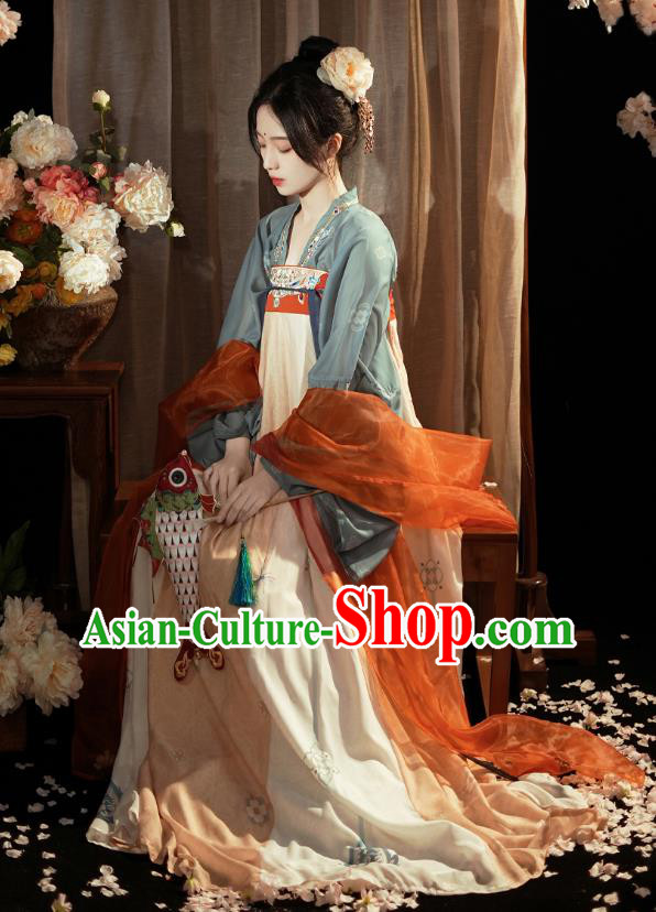 Chinese Ancient Princess Dress Costumes Woman Ruqun Traditional Hanfu Tang Dynasty Palace Lady Clothing Chinese Ancient Princess Dress Costumes Woman Ruqun Traditional Hanfu Tang Dynasty Palace Lady Clothing