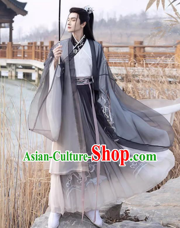 Chinese Jin Dynasty Noble Childe Costumes Traditional Male Hanfu Ancient Swordsman Clothing Chinese Jin Dynasty Noble Childe Costumes Traditional Male Hanfu Ancient Swordsman Clothing