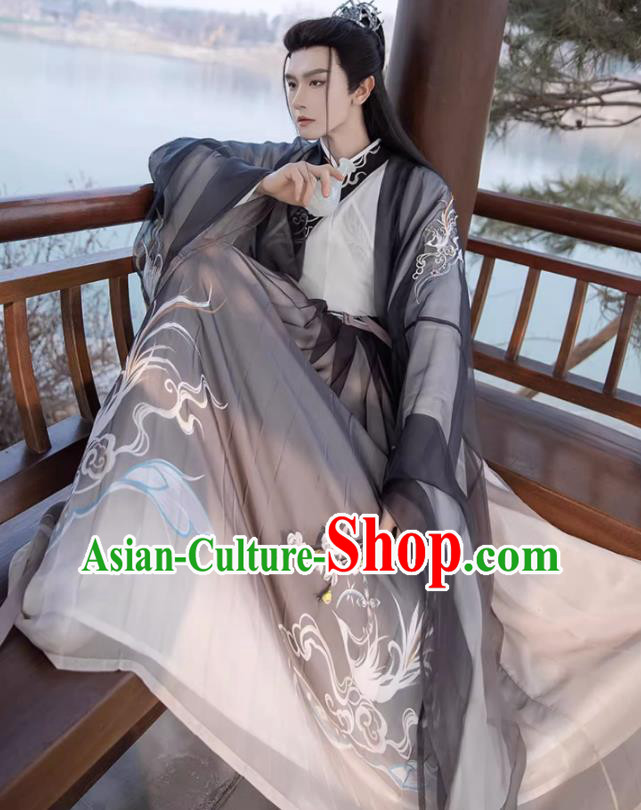 Chinese Jin Dynasty Noble Childe Costumes Traditional Male Hanfu Ancient Swordsman Clothing Chinese Jin Dynasty Noble Childe Costumes Traditional Male Hanfu Ancient Swordsman Clothing