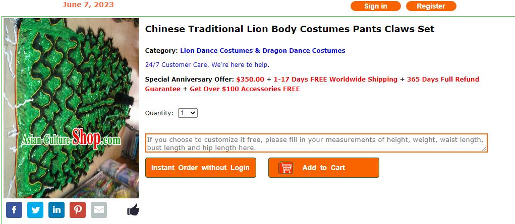 Special Discount Order of Daniel Kun