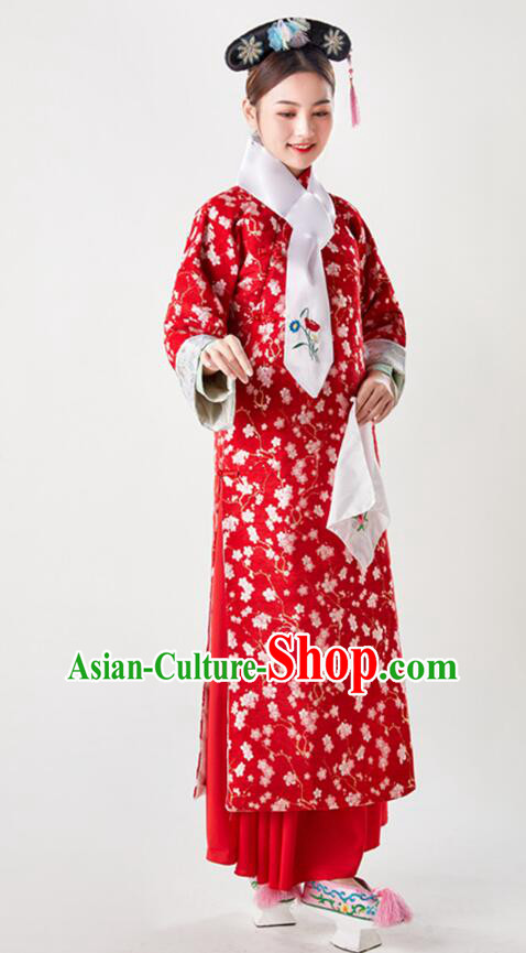 China Ancient Imperial Consort Costumes Qing Dynasty Princess Clothing TV Series Manchu Woman Red Dress China Ancient Imperial Consort Costumes Qing Dynasty Princess Clothing TV Series Manchu Woman Red Dress