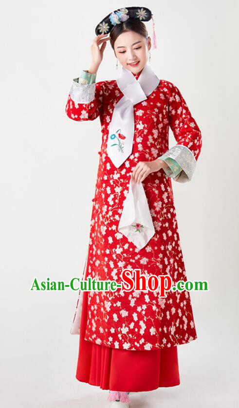 China Ancient Imperial Consort Costumes Qing Dynasty Princess Clothing TV Series Manchu Woman Red Dress China Ancient Imperial Consort Costumes Qing Dynasty Princess Clothing TV Series Manchu Woman Red Dress