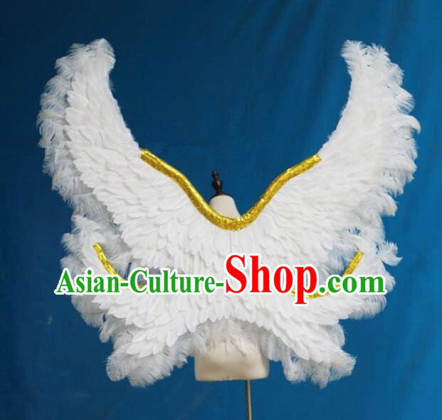 Top Show White Feather Wings Model Catwalks Props Brazilian Carnival Angel Wings Top Show White Feather Wings Model Catwalks Props Brazilian Carnival Angel Wings