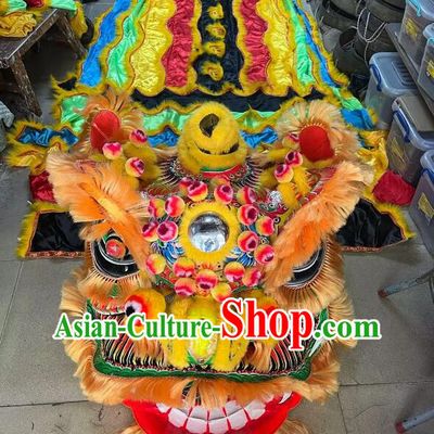 World Competition and Parade Lion Dance Costume New Year China Golden Fut San Lion Complete Set