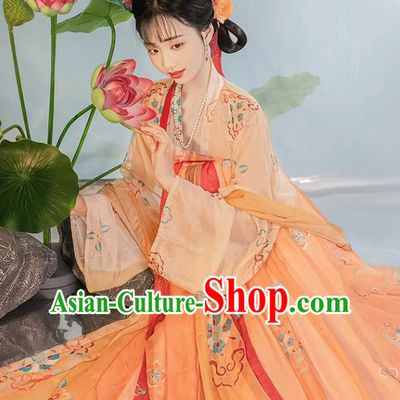 Ancient Chinese Woman Costumes Tang Dynasty Palace Lady Clothing Princess Hanfu Ruqun Dress