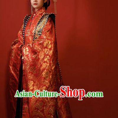 China Traditional Wedding Dress Ancient Chinese Bride Costumes Ming Dynasty Empress Xia Pei Clothing