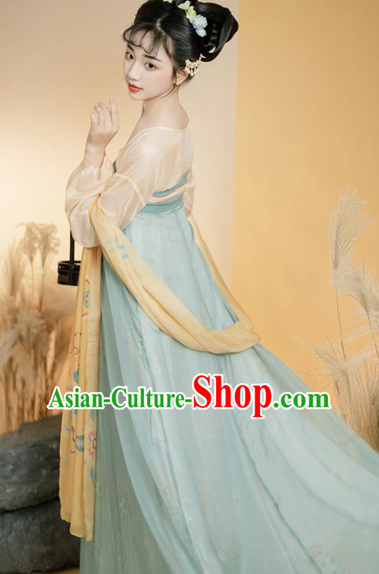 China Tang Dynasty Young Woman Clothing Traditional Hanfu Dress Ancient Chinese Female Costumes China Tang Dynasty Young Woman Clothing Traditional Hanfu Dress Ancient Chinese Female Costumes