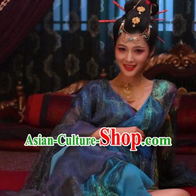 Sexy China Woman Clothing Tang Dynasty Female Costumes TV Series Strange Tales of Tang Dynasty Courtesan Dress