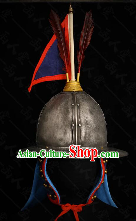 Chinese Handmade Headwear Ming Dynasty General Helmet Ancient Drama Commander Hat Chinese Handmade Headwear Ming Dynasty General Helmet Ancient Drama Commander Hat