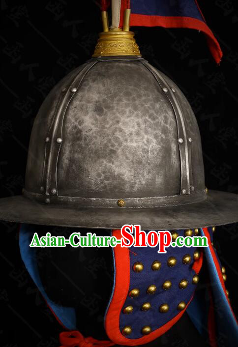 Chinese Handmade Headwear Ming Dynasty General Helmet Ancient Drama Commander Hat Chinese Handmade Headwear Ming Dynasty General Helmet Ancient Drama Commander Hat