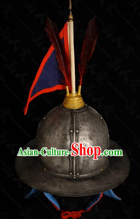 Chinese Handmade Headwear Ming Dynasty General Helmet Ancient Drama Commander Hat Chinese Handmade Headwear Ming Dynasty General Helmet Ancient Drama Commander Hat