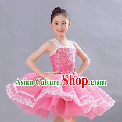 Children Sequined Gauze Skirt Dance Costume Girls Performance Costume Professional Stage Costume Ballet Skirt