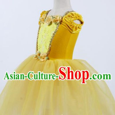 Children Sequined Gauze Skirt Ballet Dance Skirt Long Section Self Cultivation Princess Dress Performance Stage Outfit