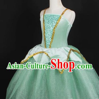 Children Spring And Summer Princess Dress Wedding Dress Fluffy Wonderful Fairy Western Style Costumes Stage Costumes