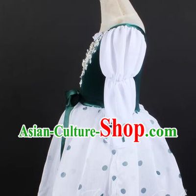 Children Spring And Autumn Long Sleeved Gauze Skirt Ballet Dance Skirt Performance Costume Stage Costume