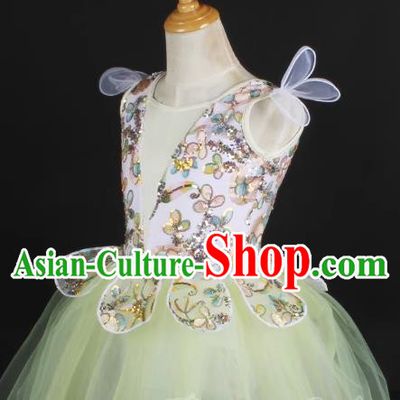 Children Gauze Skirt Girls Ballet Dance Skirt Performance Costume Stage Dress Princess Dress