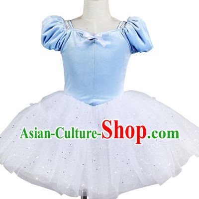 Children Gauze Skirt Puff Sleeve Tutu Skirt Stage Costume Performance Costume