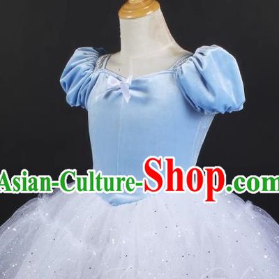 Children Gauze Skirt Puff Sleeve Tutu Skirt Stage Costume Performance Costume