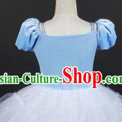Children Gauze Skirt Puff Sleeve Tutu Skirt Stage Costume Performance Costume
