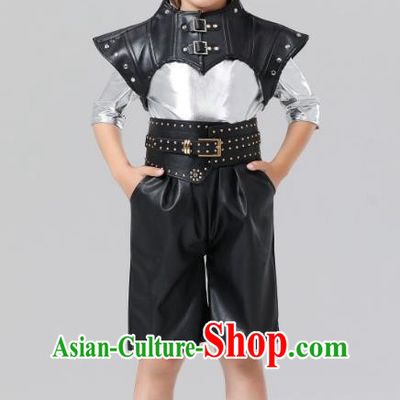 Children Metaverse Costume Boys And Girls Technology Sense Costume Silver Warrior Cool Sci Fi Catwalk Fashion Costume