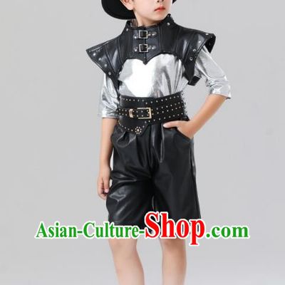 Children Metaverse Costume Boys And Girls Technology Sense Costume Silver Warrior Cool Sci Fi Catwalk Fashion Costume