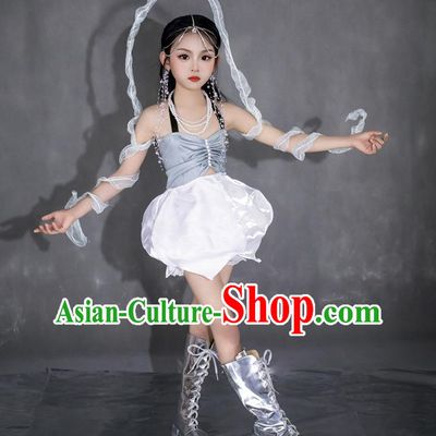 Girls Flower Bud Skirt Catwalk Dress Forest Elf Lily Of The Valley Flower Skirt 24 Solar Terms Tide Clothing