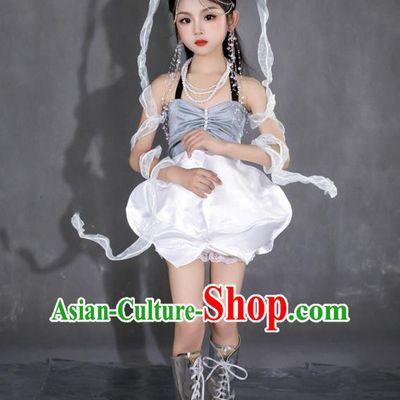 Girls Flower Bud Skirt Catwalk Dress Forest Elf Lily Of The Valley Flower Skirt 24 Solar Terms Tide Clothing