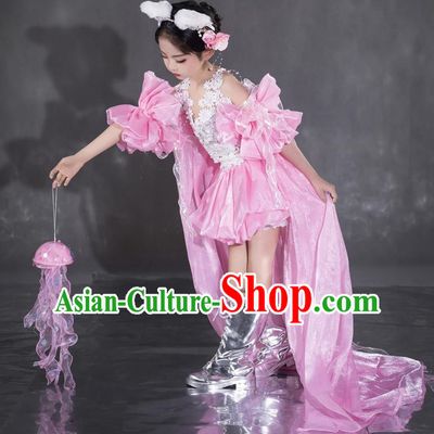 Girls Pink Fairy Dress Dress Spring Equinox Sea Of Flowers Catwalk Catwalk Sweet Dress